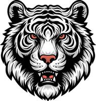 Tiger head tattoo illustration vector