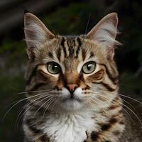 ai generado íntimo retrato capturas felinos bigotes, ojos, y suave piel para social medios de comunicación enviar Talla foto