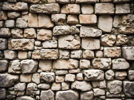AI generated Background of stone wall texture. Old stone wall. Stone wall texture. photo