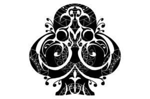 negro trébol ornamento vector