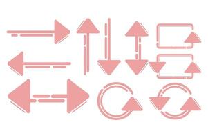 Set Of Pointing Arrow Vector For Element Design