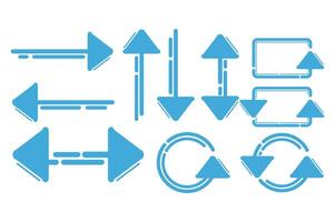 conjunto de señalando flecha vector para elemento diseño