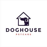 dog house logo design vector template