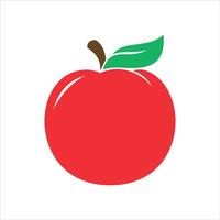 rojo manzana Fruta diseño plano estilo vector icono