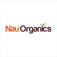 leaf nature organics logo design vector