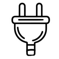 AI generated Continuous one line drawing Electric plug and Electricity light sign icon outline doodle vector illustration on white background