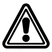 AI generated Black line Exclamation mark in triangle symbol icon isolated on white background. Hazard warning sign, careful, attention, danger warning sign. Vector Illustration