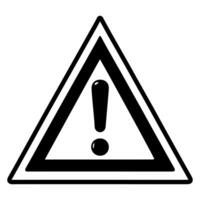 AI generated Black line Exclamation mark in triangle symbol icon isolated on white background. Hazard warning sign, careful, attention, danger warning sign. Vector Illustration