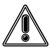 AI generated Black line Exclamation mark in triangle symbol icon isolated on white background. Hazard warning sign, careful, attention, danger warning sign. Vector Illustration