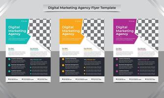 Digital marketing agency flyer Brochure design. business flyer, magazine, annual report or poster template. vector