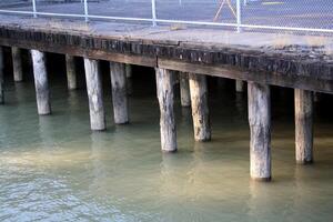 Fraiser River waterfront in New Westminster, British Columbia, Canada photo