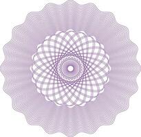 Abstract linear money style rosette vector
