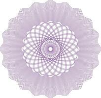 Abstract linear money style rosette vector