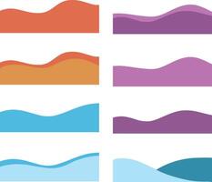 Set of boardwave abstract vector