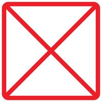 Prohibition or forbidden sign vector