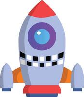 Spaceship icon in flat design. Vector illustration