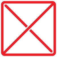 Red forbidden sign vector