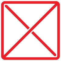 Red forbidden sign vector