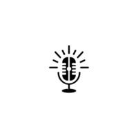 Motivational Podcast Logo Design Icon Best Podcast Element. Podcast Radio Recording Studio vector