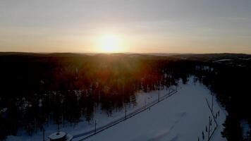 Views of Sundsvall, Sweden by Drone video