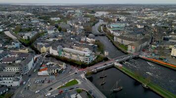 Views of Galway, Ireland by Drone video