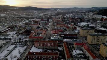 vues de Sundsvall, Suède par drone video