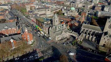 vues de Dublin, Irlande par drone video