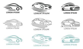 Minimal logotype car illustration design. Simple logo for a company or workshops. vector