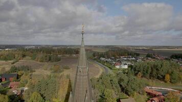 Herbst Ansichten von Danmark im Uppsala, Schweden durch Drohne video