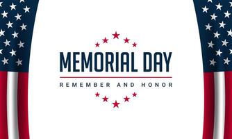 Memorial Day Background Design. vector