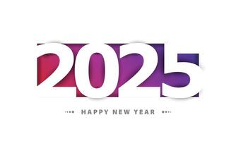 2025 Happy New Year Background Design. vector