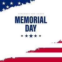 Memorial Day Background Design. vector