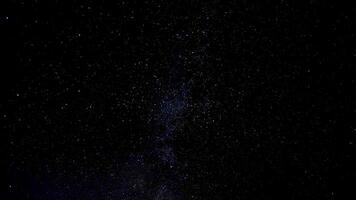 Timelapse of moving stars in night sky. Stars move around a polar star. video