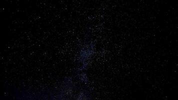 Timelapse of moving stars in night sky. Stars move around a polar star. video