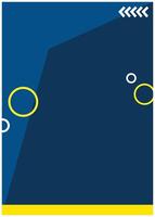 resumen azul antecedentes con amarillo círculos y sitio para texto. sencillo vector ilustración antecedentes en plano estilo. elemento gráfico diseño modelo geométrico antecedentes tema