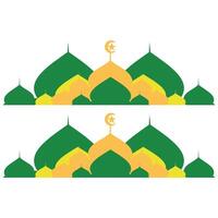 Isolated mosque icon on a white background, Ramadan Kareem. Abstract illustration of simple icon in flat style. Graphic design template elements with religious and spiritual themes vector