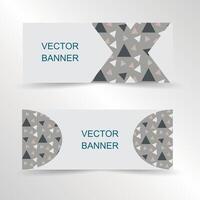 Abstract banners - website headers with geometricaly shaped pattern. vector