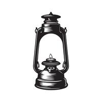 a black and white drawing of a lantern that says the light is on it. vector