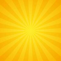 Groovy Gradient Yellow Sun Ray Explosion Art In Blank Square Plain Background vector