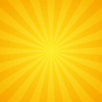 Groovy Gradient Yellow Sun Ray Explosion Art In Blank Square Plain Background vector