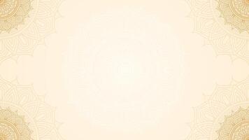 Gilded Circles Of Detailed Geometric Line Mandala Art Blank Horizontal Vector Background Design