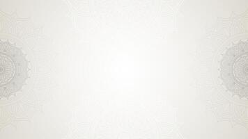 Intricate Beige Mandala Border Art With Clean And Soft Blank Horizontal Vector Background