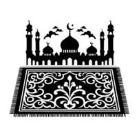 Muslim prayer mat vector. prayer rug design illustration vector