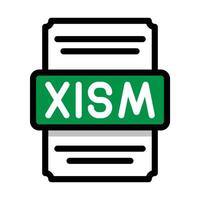 Document file format Xlsm spreadsheet icon. with outline and color in the middle. Vector illustration