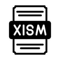 Xlsm spreadsheet file icon with black fill design. vector illustration.