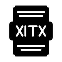 Xltx file icon solid style. Spreadsheet file type, extension, format icons. Vector Illustration