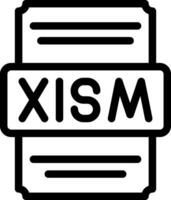 Xlsm icons file type. spreadsheet files document icon with outline design. vector illustration