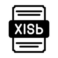 Xlsb spreadsheet file icon with black fill design. vector illustration.