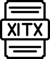 Xltx icons file type. spreadsheet files document icon with outline design. vector illustration