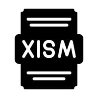 Xlsm file icon solid style. Spreadsheet file type, extension, format icons. Vector Illustration